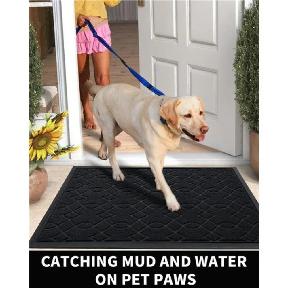 Front Door Mat Outdoor Indoor, 29.5x17 All-Season Heavy Duty Door Mats Outside